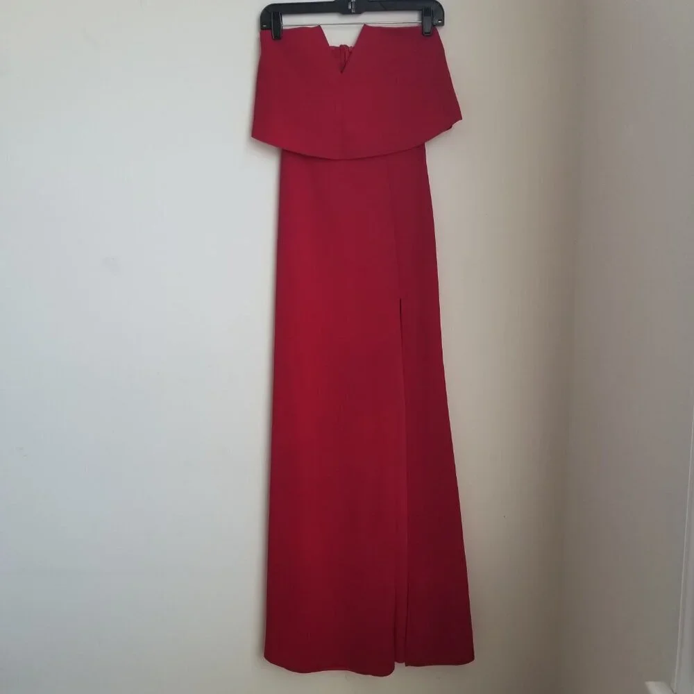 Lulu's Red Strapless Maxi Dress - Picture 3 of 14